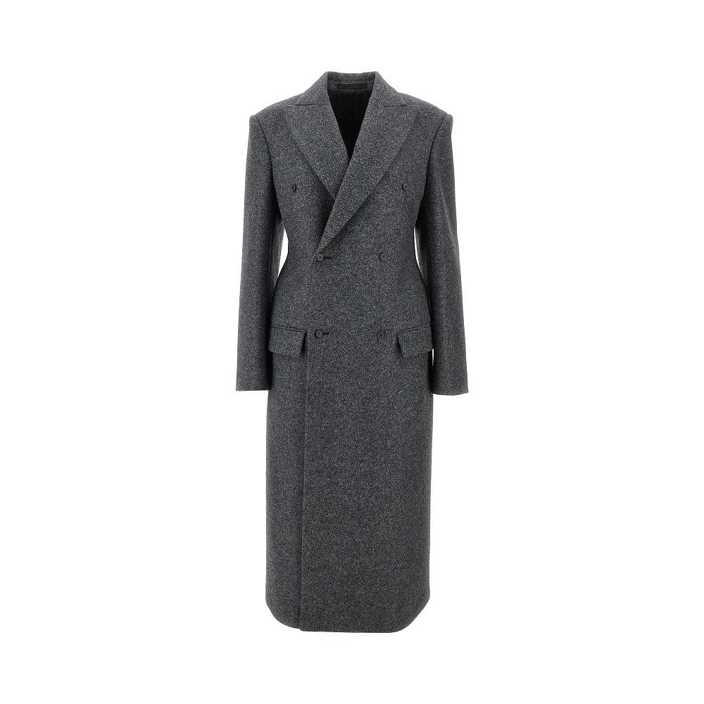 CARVEN Shetland wool double-breasted coat Woman 36