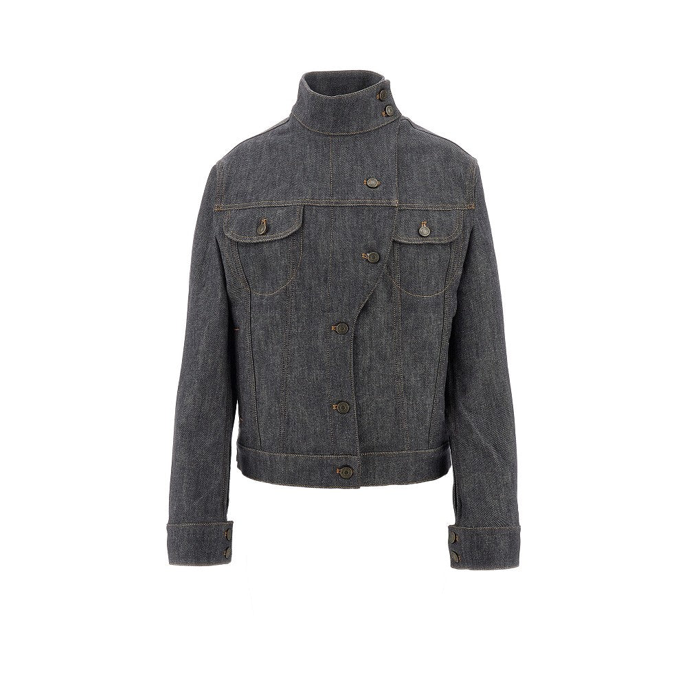 COURREGES Denim oversized Motorcycle jacket Woman S