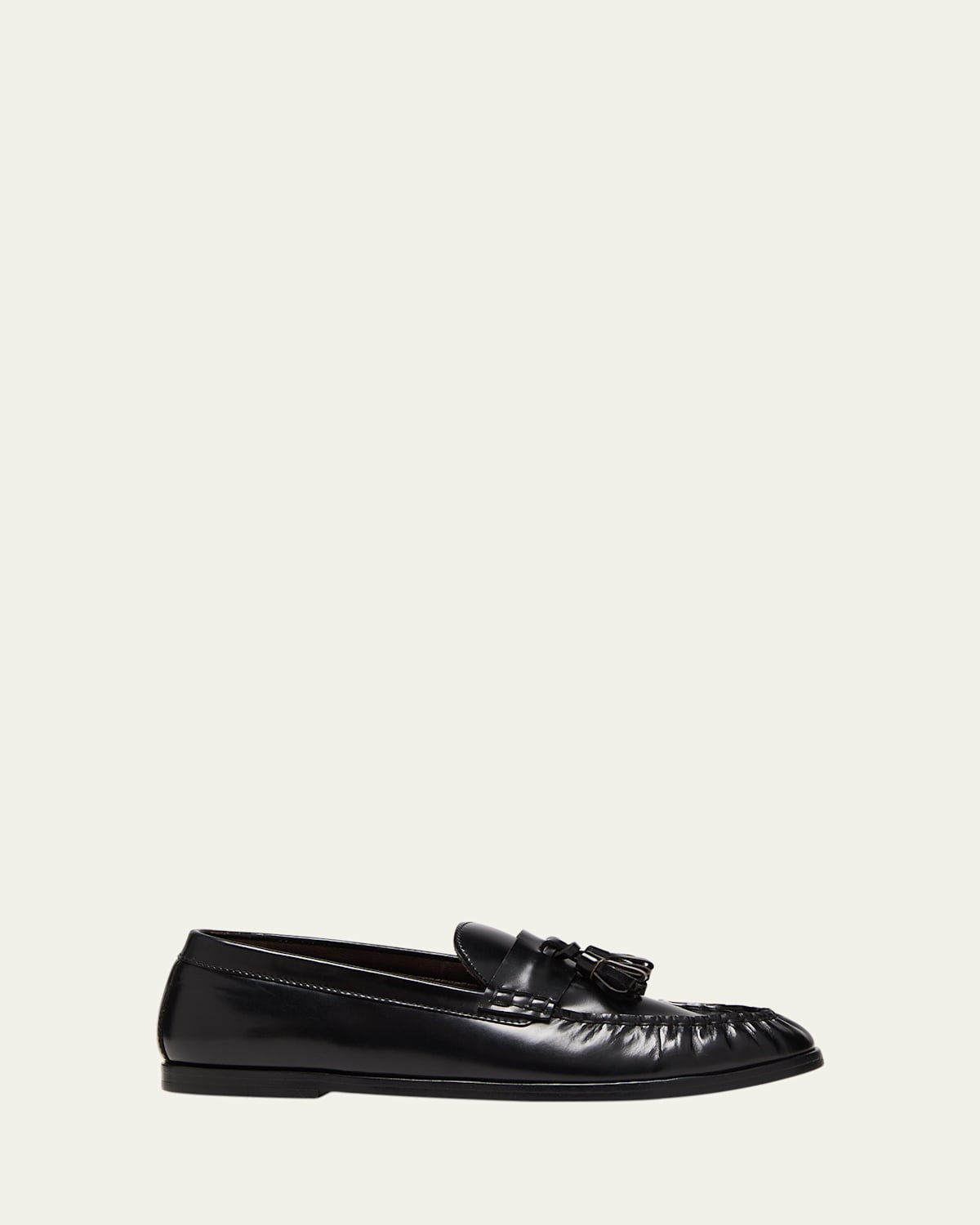 Calfskin Tassel Boyfriend Loafers