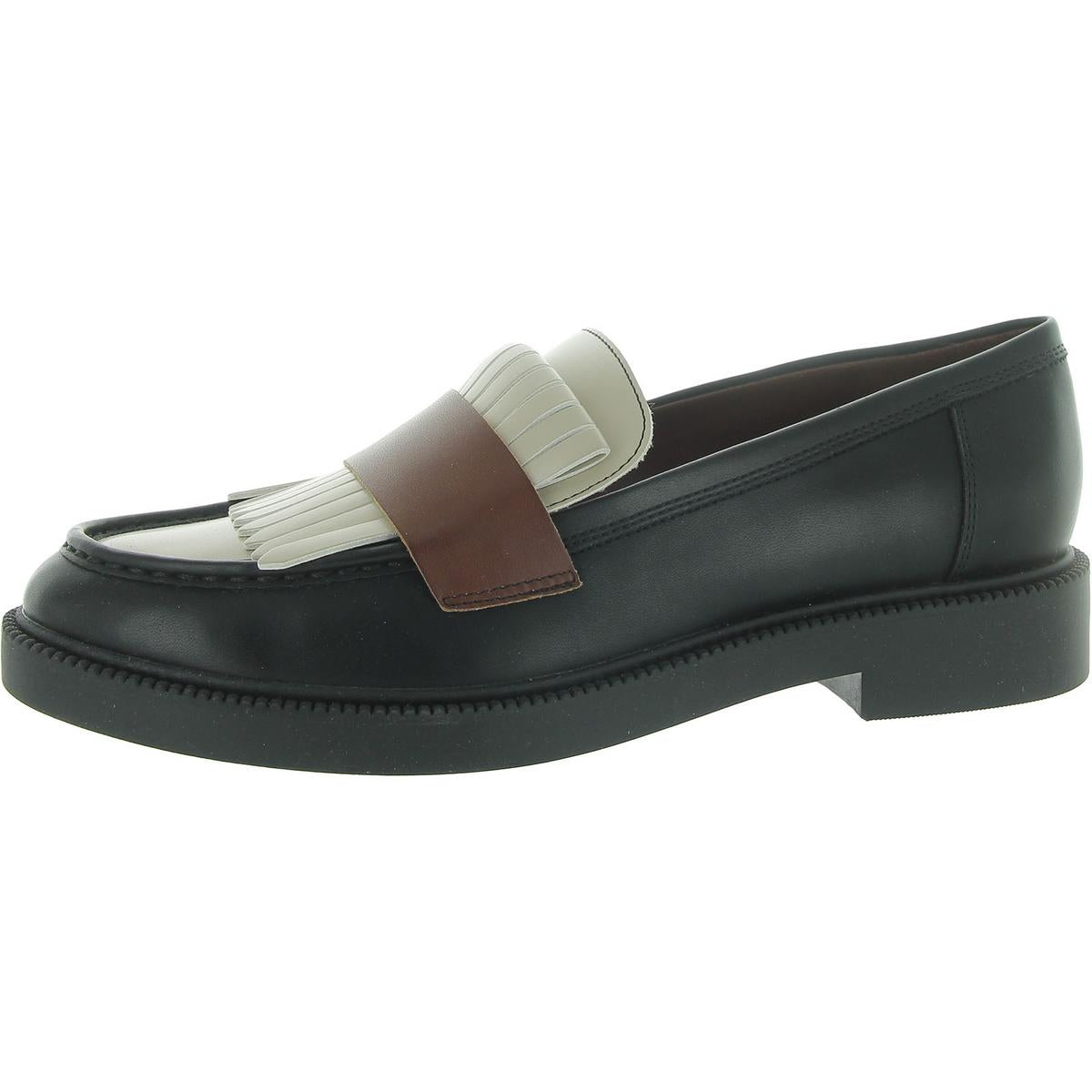 Calixy Womens Faux Leather Two-Tone Loafers