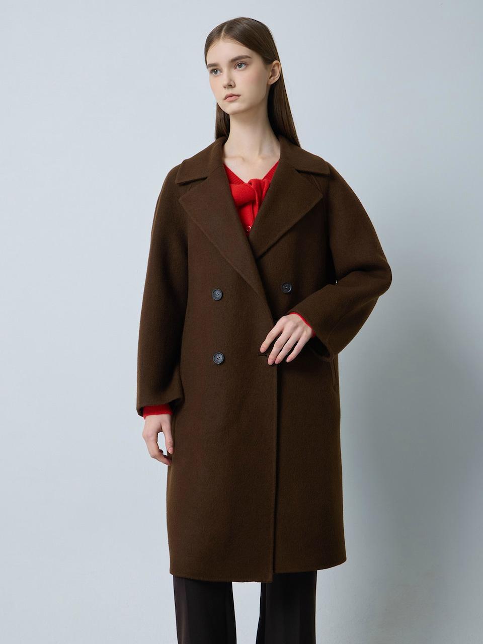 Camel Blend Oversized Double Coat BR_C244MSG524