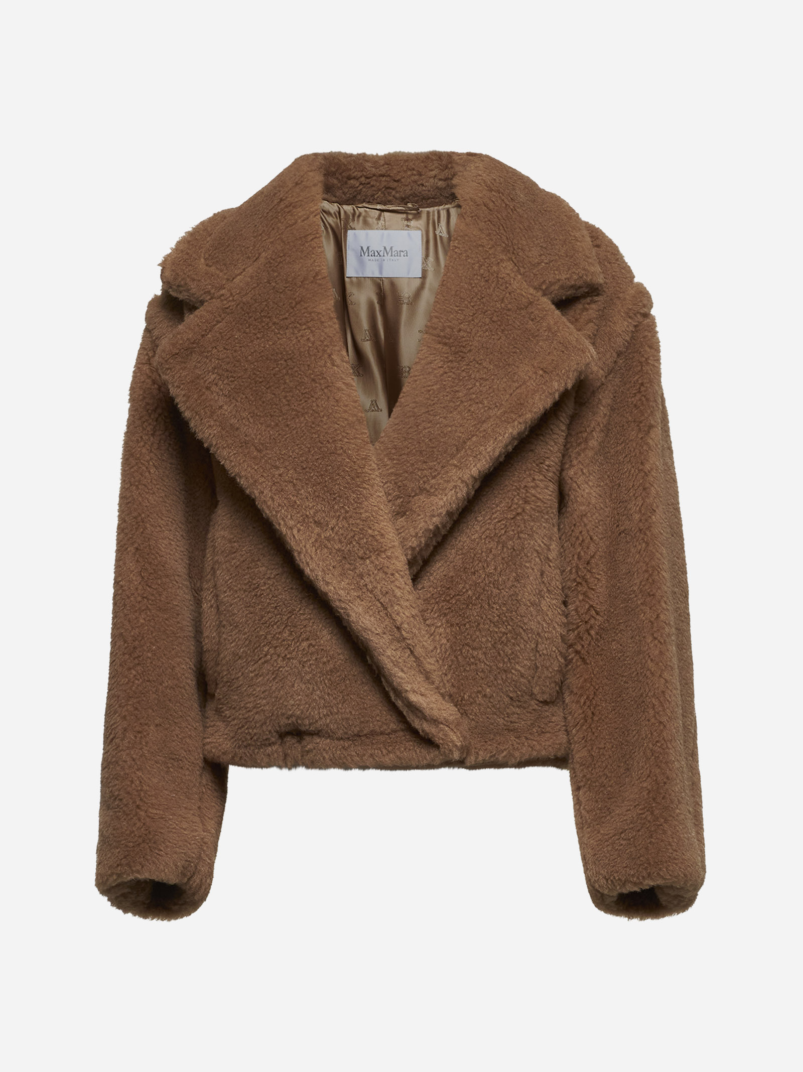 Camel crop Teddy Bear Icon Coat