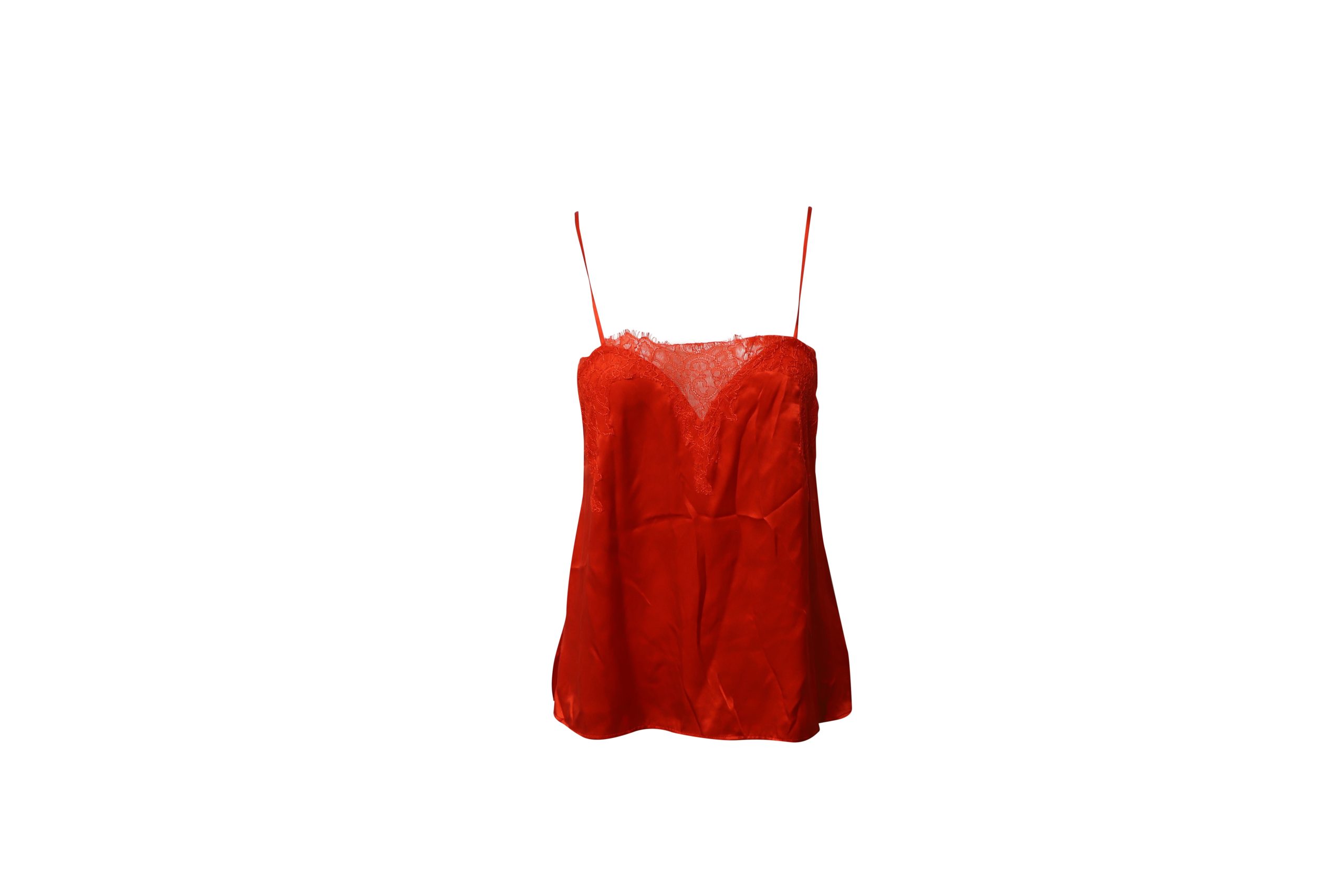 Cami NYC Lace Camisole in Red Silk