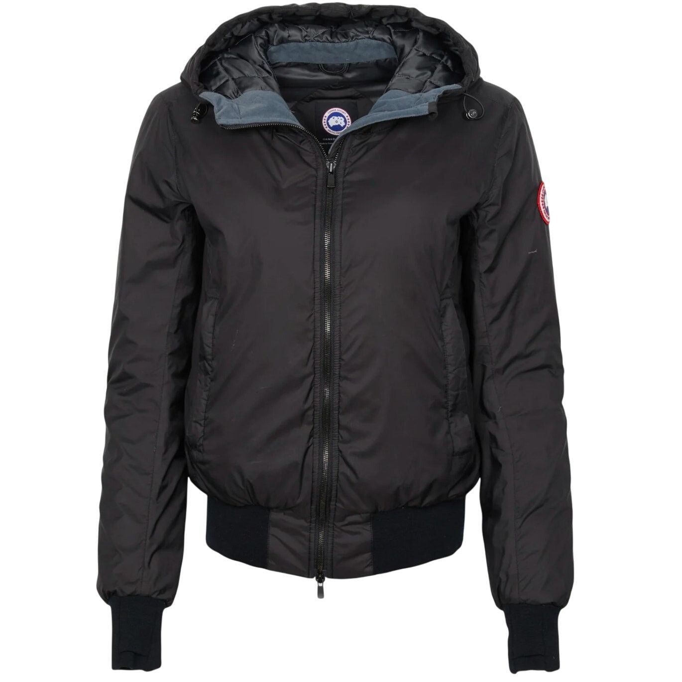 Canada Goose Dore Bomber Down Filled Jacket Hoody In Black, Women's (Size Small)