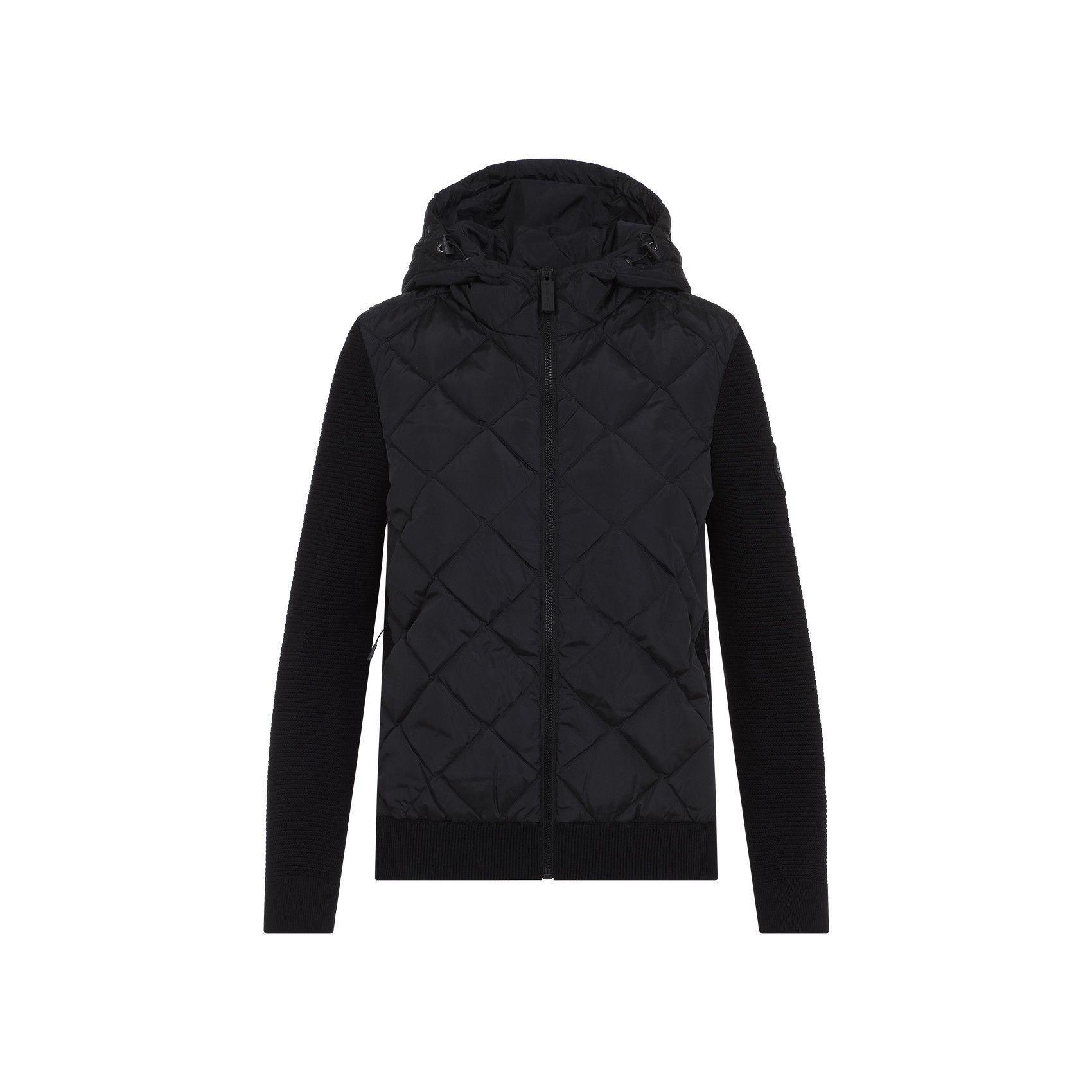 Canada Goose Hybridge Quilted Knit Hoody Jacket in Black, Women's (Size Medium)