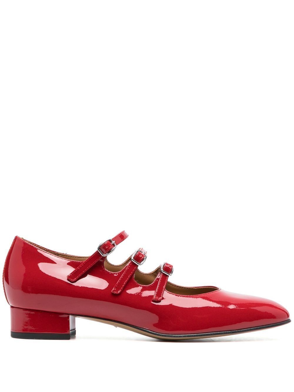 Carel Paris Ariana Patent Leather Mary Janes Ballet Flats in Mixed Colours, Women's (Size 6.5)