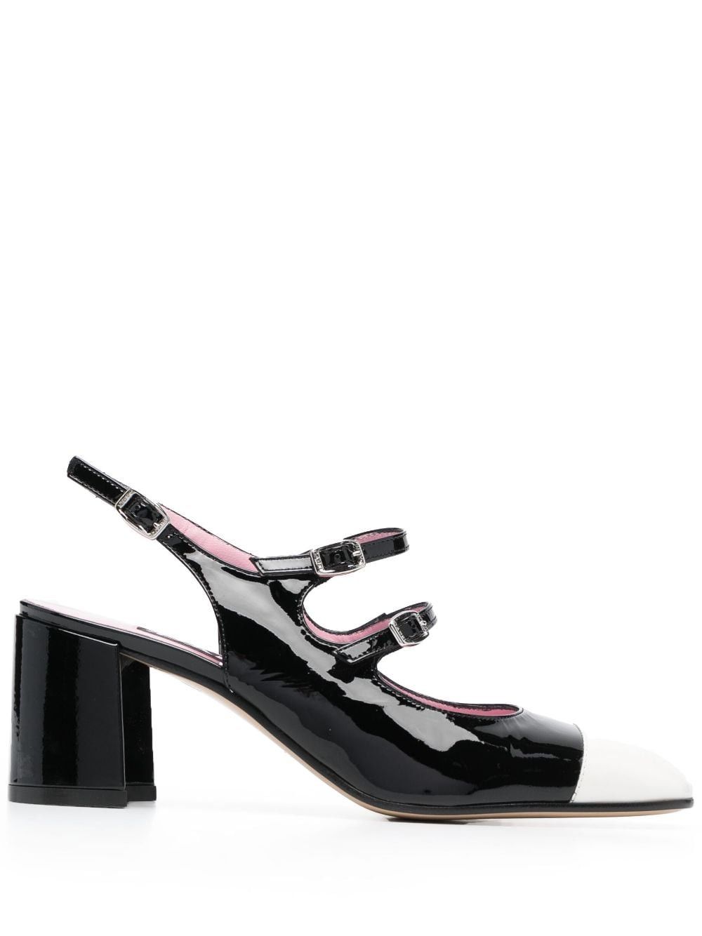 Carel Paris Papaya Patent Leather Slingback Pumps Shoes in Mixed Colours, Women's (Size 8)