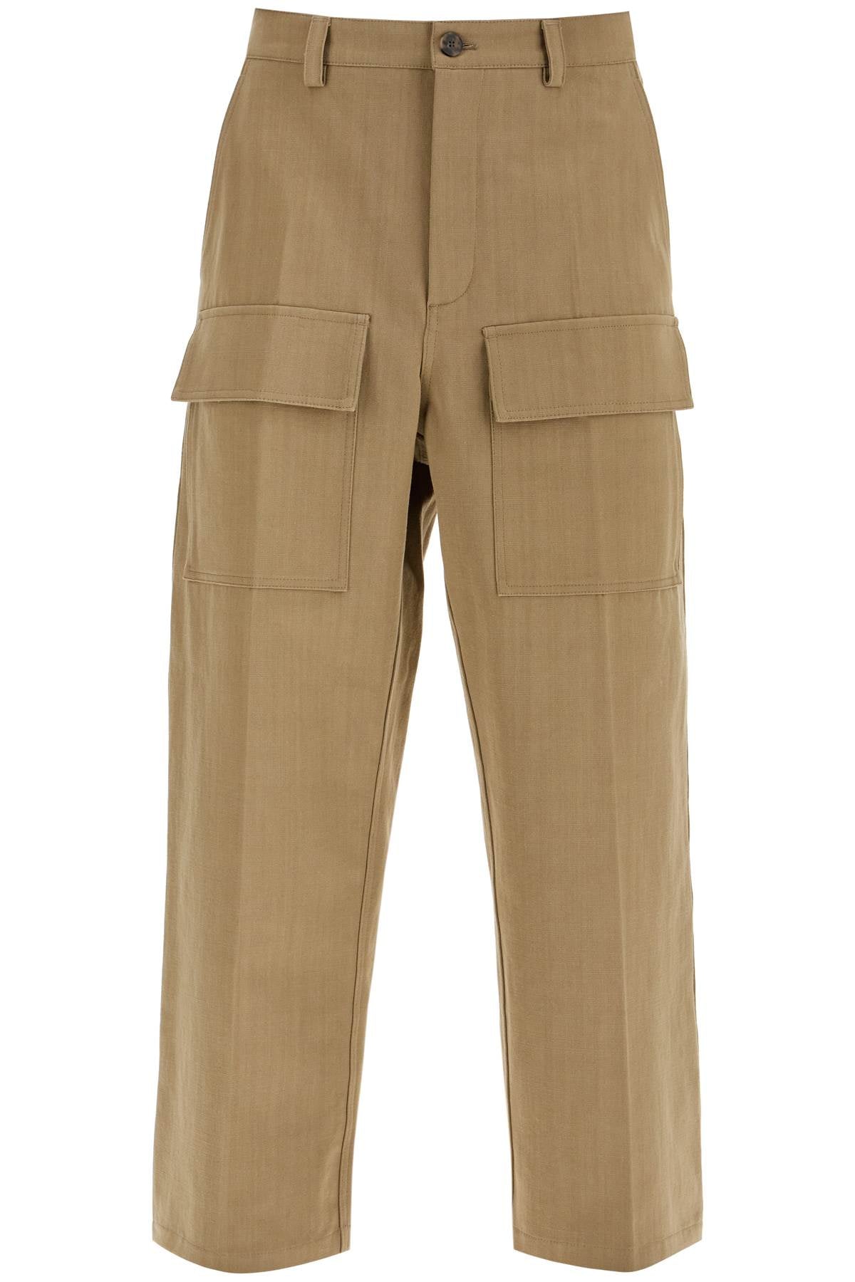 Cargo Canvas Pants In Italian Style