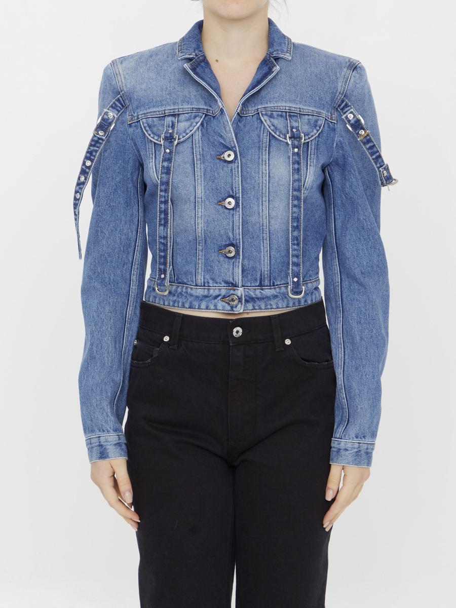 Cargo Crop Denim Jacket