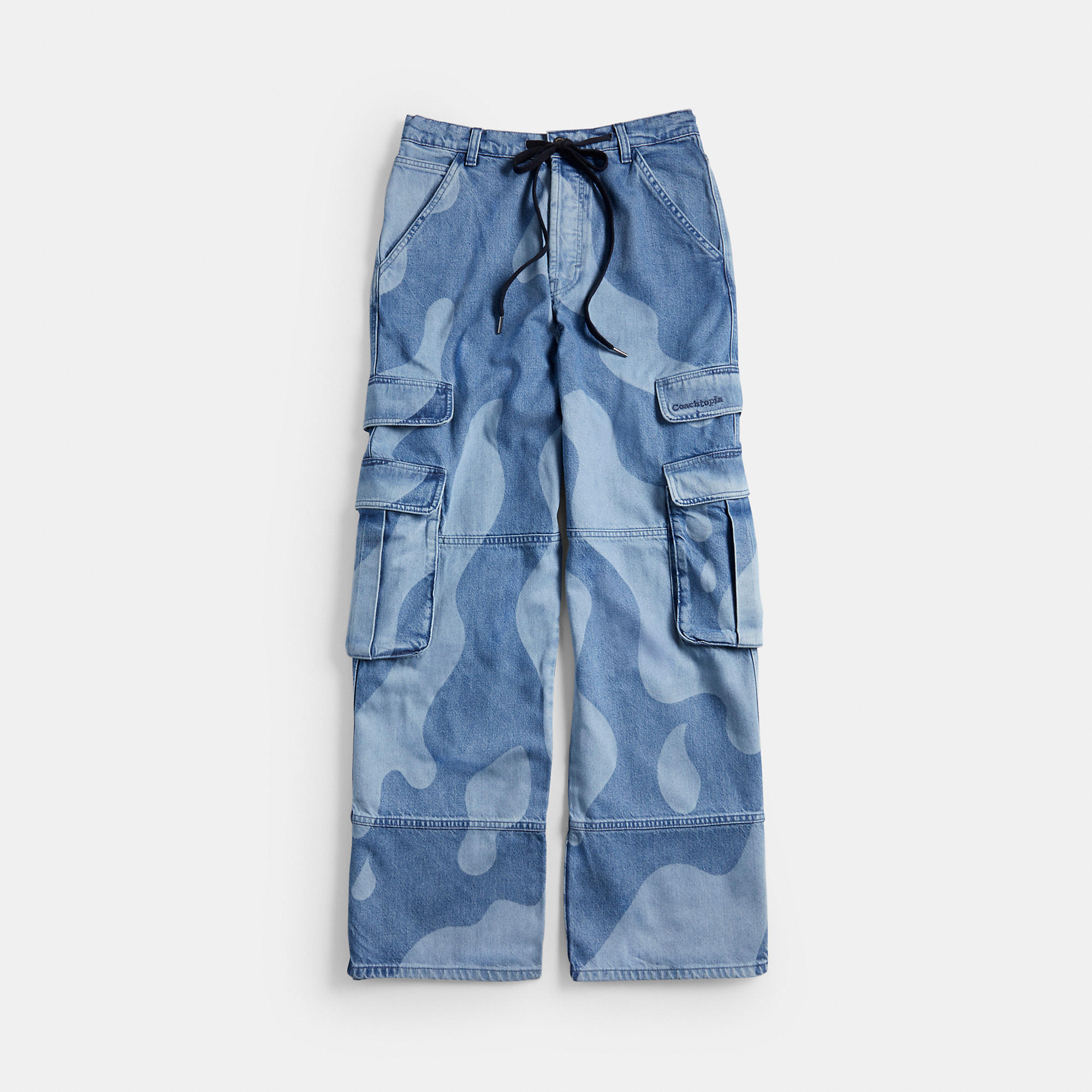 Cargo Pants With Wavy Wash