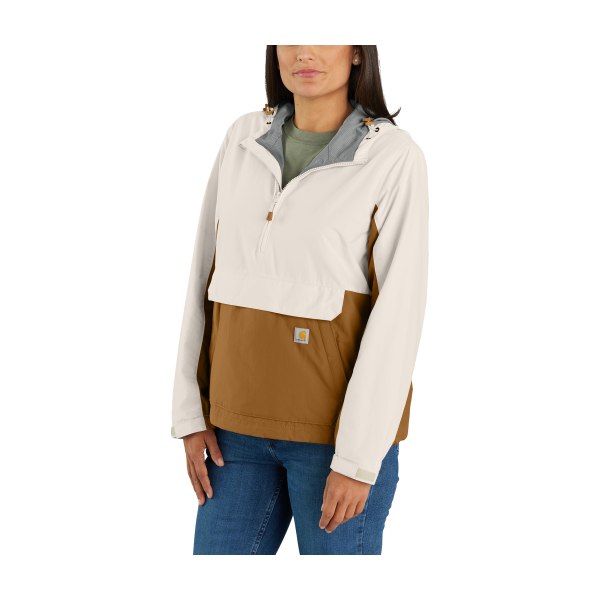 Carhartt Rain Defender Loose-Fit Lightweight Packable Anorak for Ladies - Malt/Carhartt Brown - 2X