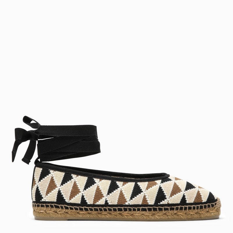 Carina Low Espadrilles In Multicoloured Crochet