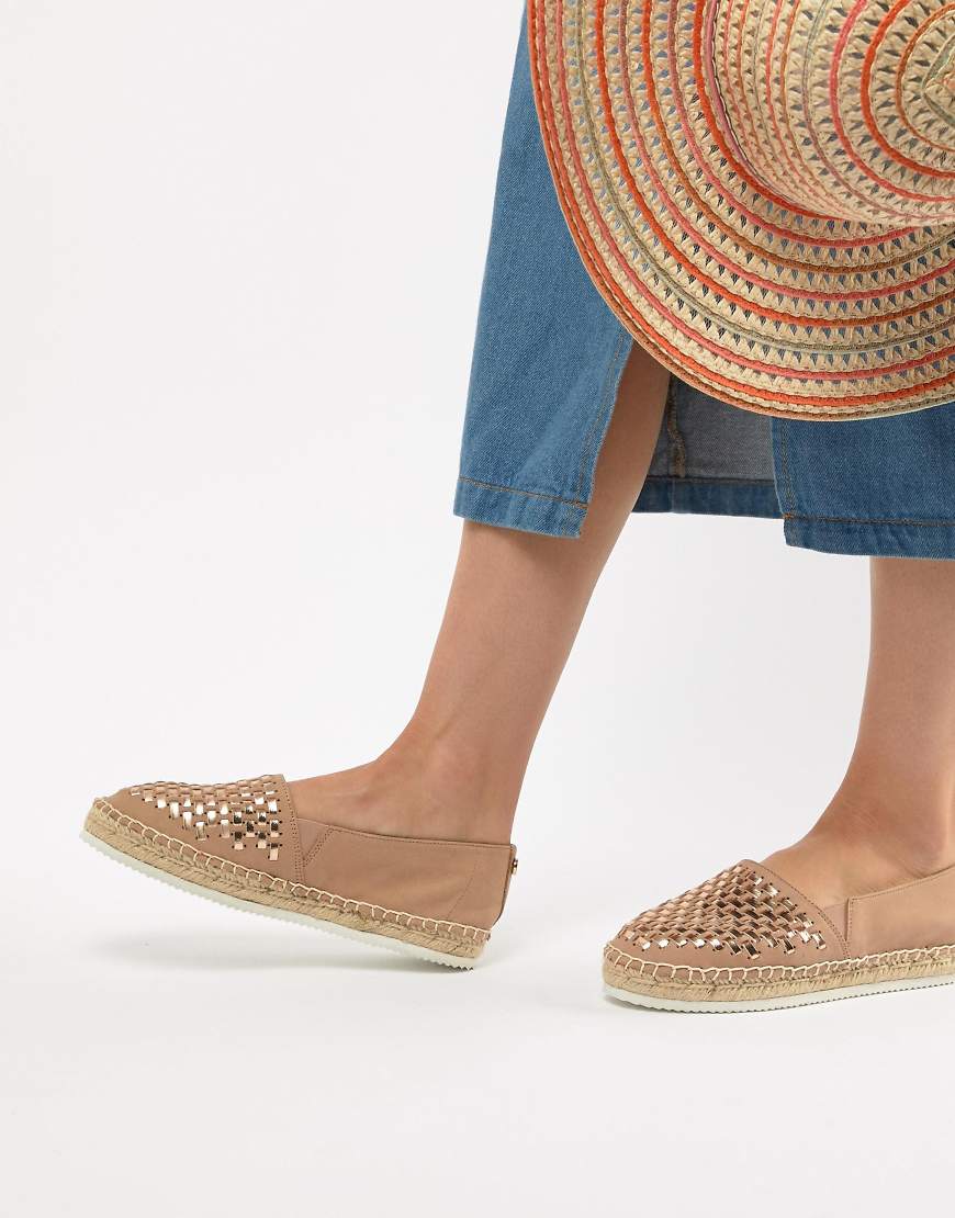 Carvela Mast Leather Espadrilles-Neutral