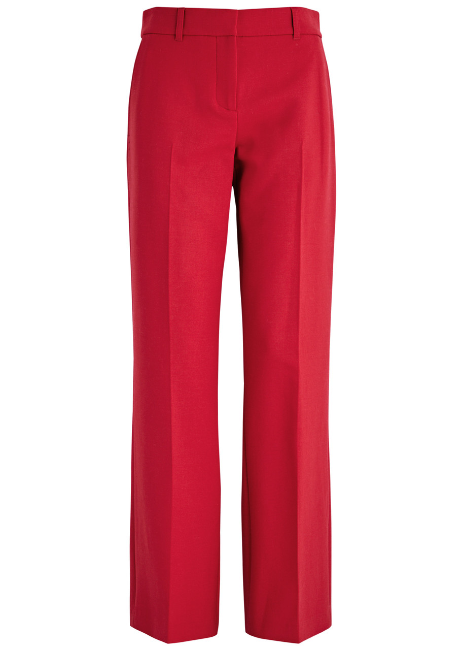 Casablanca Sports Straight-leg Wool-blend Trousers - Red - 38 (UK10 / S)