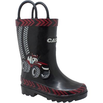 Case IH Unisex 3D Big Red Tractor Rain Boots, Black