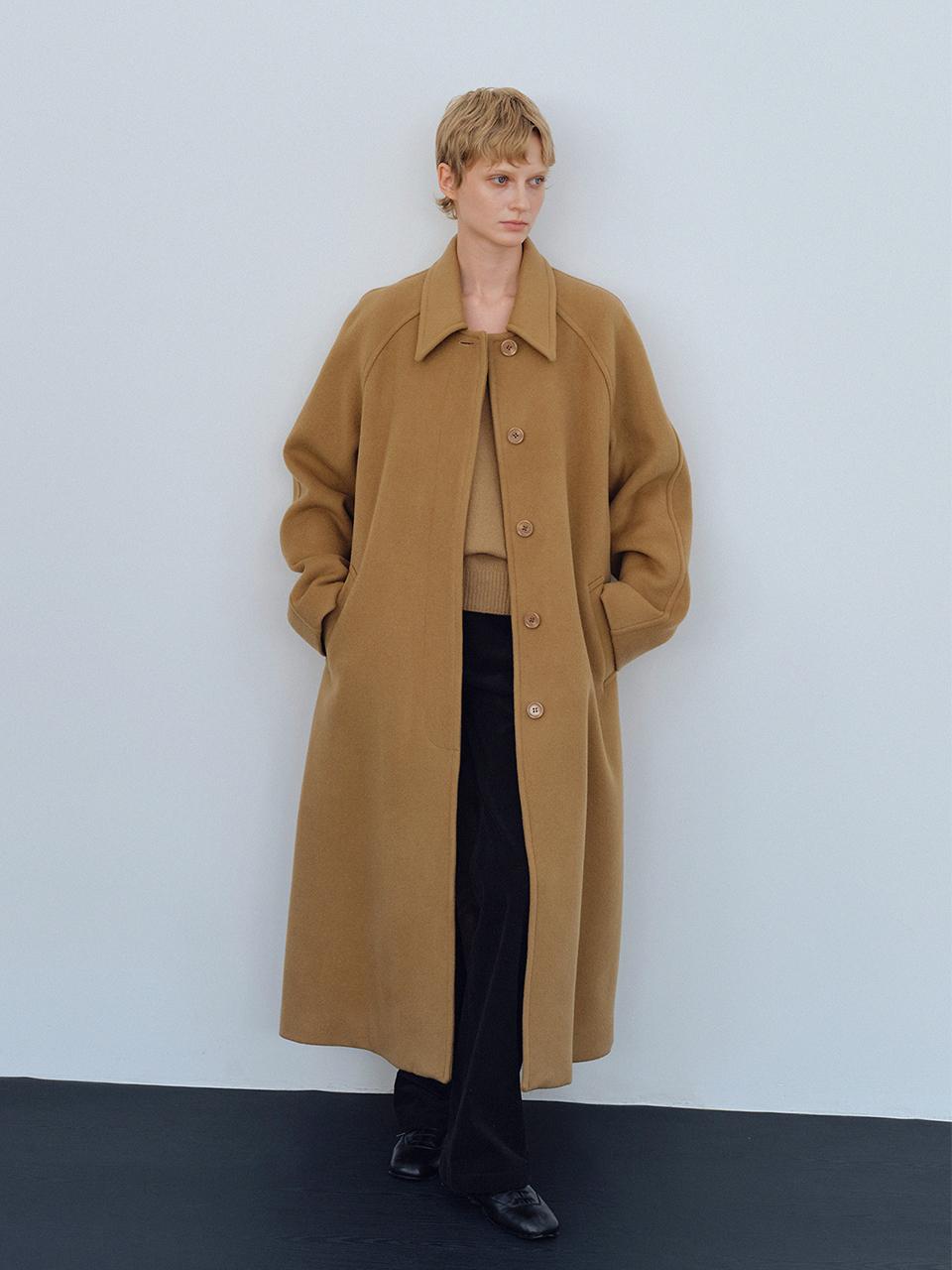 Cashmere Double-faced Maxi Coat [Camel]