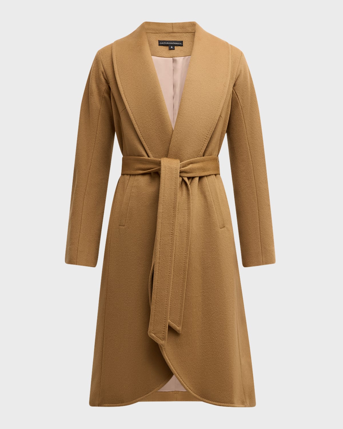 Cashmere Shawl-Collar Maxi Wrap Coat