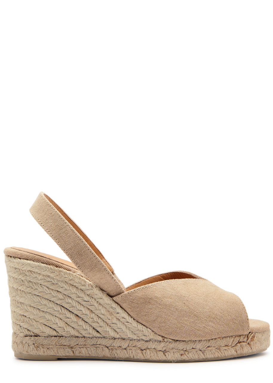 Castaer Brisa 80 Canvas Wedge Espadrilles - Sand - 41 (IT41/ UK8)