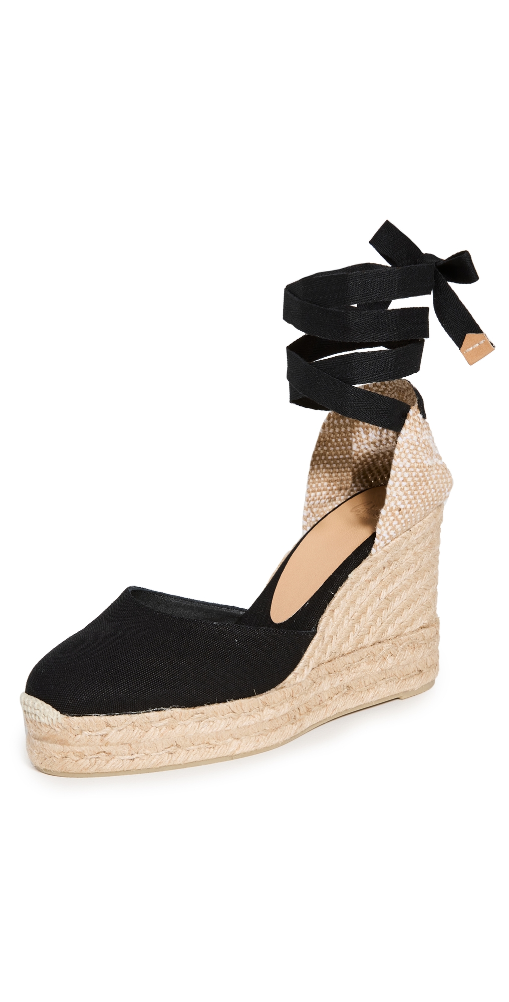 Castañer Carina Tall Canvas Espadrilles Black 40