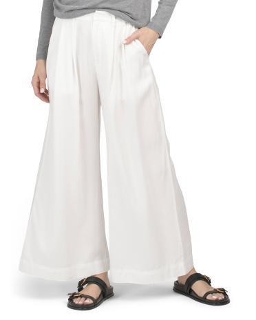 Cavlin Cropped Wide Leg Trousers for Women | Lyocell