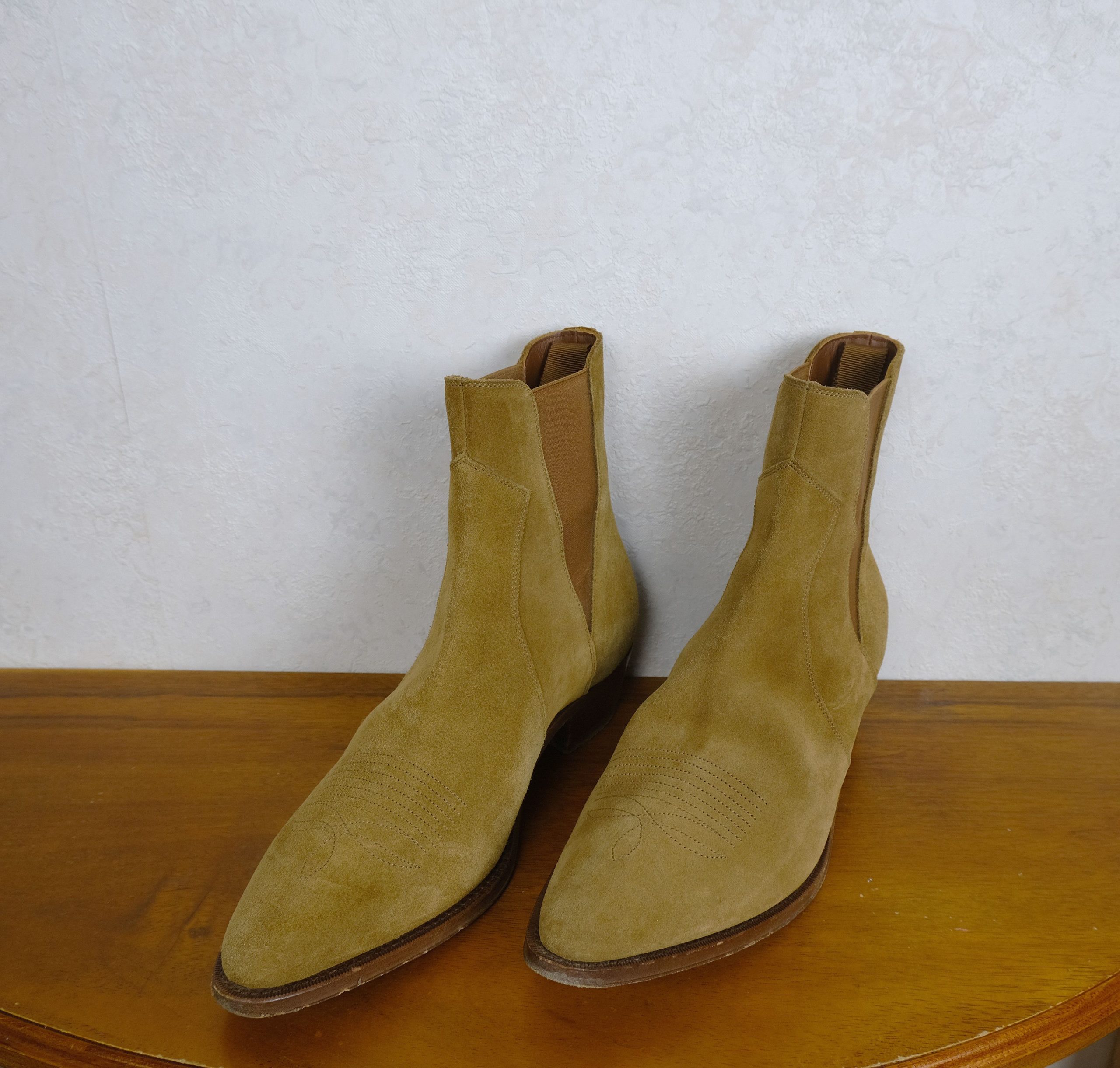 Celine, Brown Suede Cowboy Boots, Size 39 Eu, Rrp 950 E, Women's