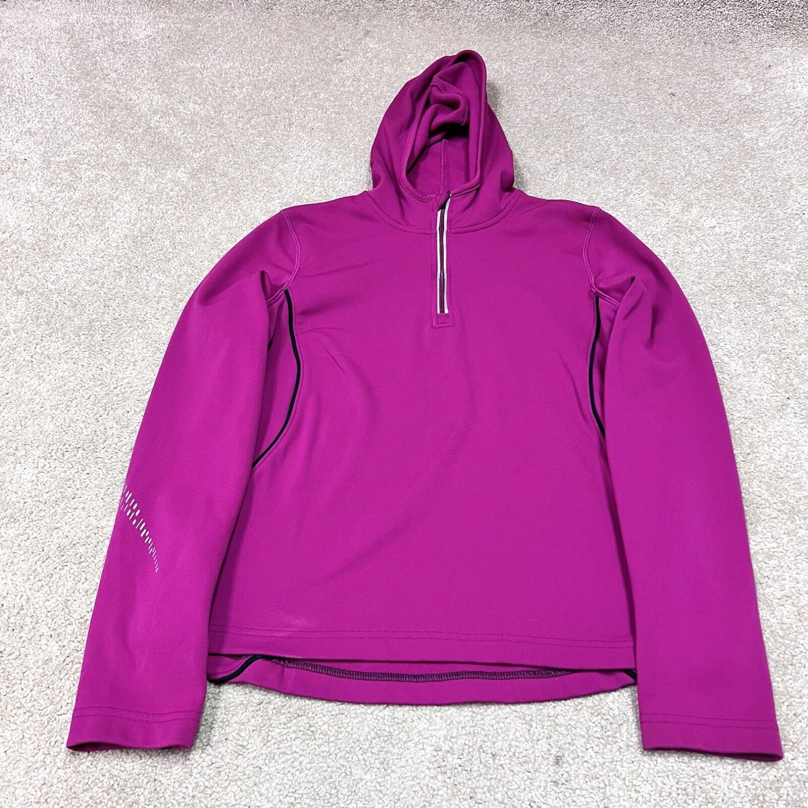 Champion Activewear Jacket Pink Long Sleeve Hooded 1/4 Zip Women'S Size Medium in White, Women's