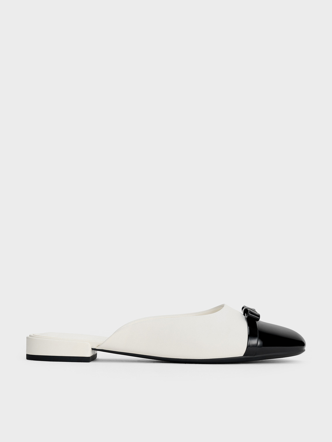 Charles & Keith - Bow Cap-Toe Mules