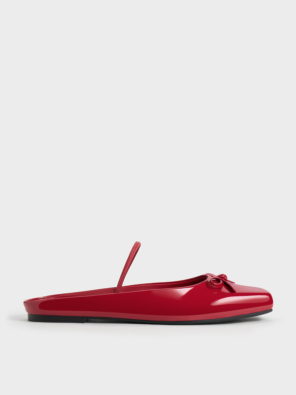 Charles & Keith - Bow Square-Toe Ballet Mules