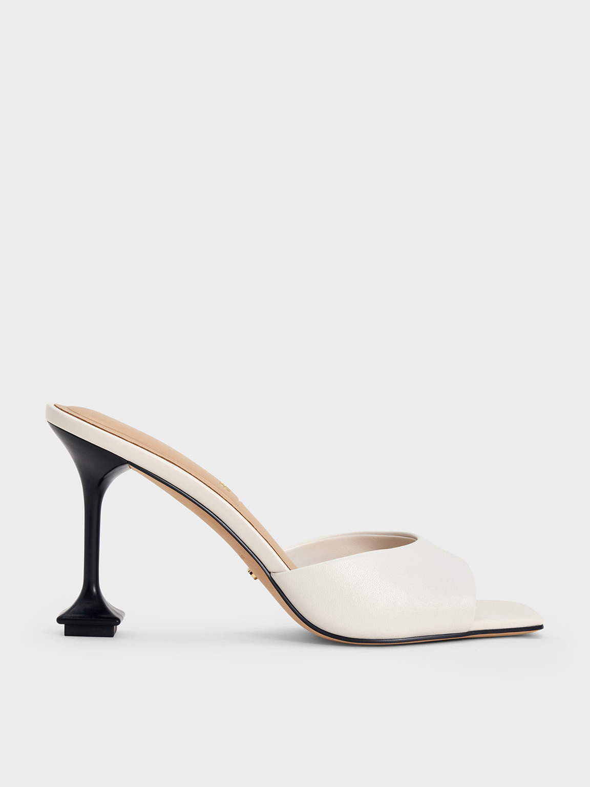 Charles & Keith - Jacqueline Leather Sculptural-Heel Mules