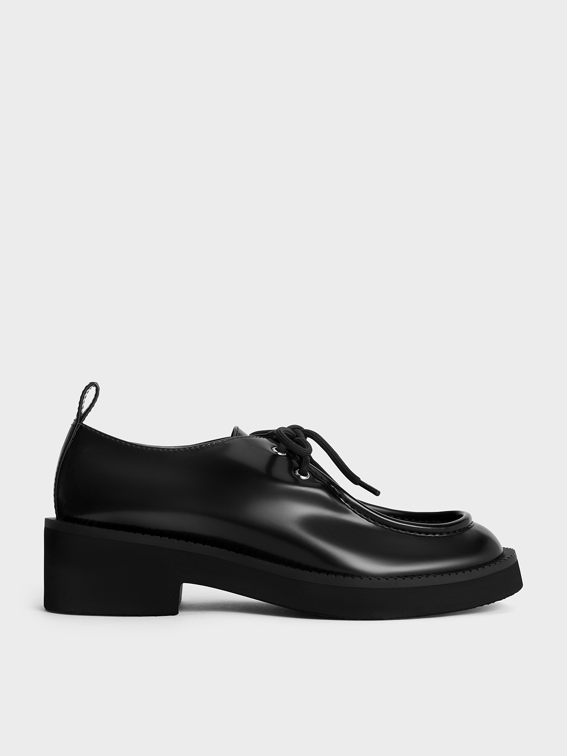 Charles & Keith - Lace-Up Chunky-Sole Derbys