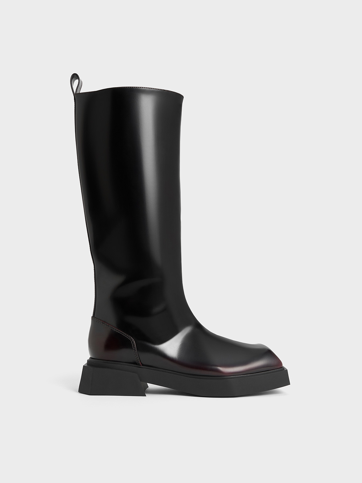 Charles & Keith - Lorde Square-Toe Knee-High Boots