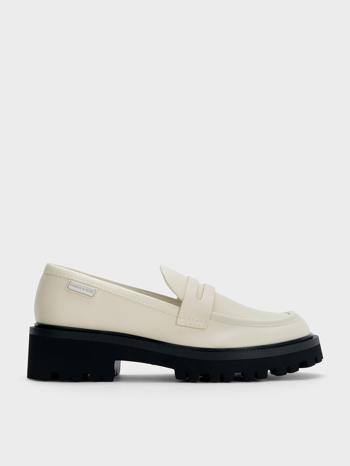 Charles & Keith - Remy Covered Ridge-Sole Loafers