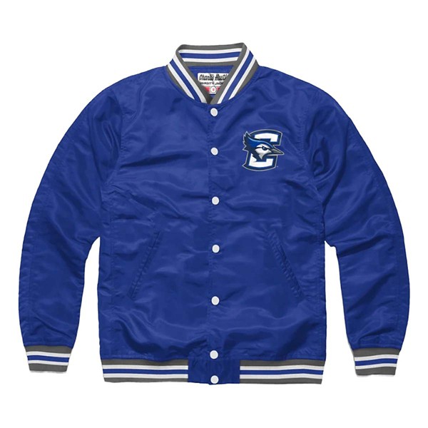 Charlie Hustle Creighton Bluejays Satin Varsity Jacket