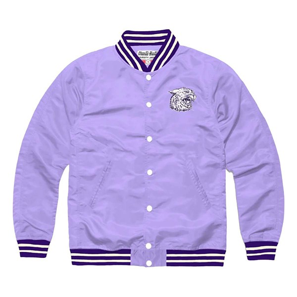 Charlie Hustle Kansas State Wildcats Satin Varsity Jacket