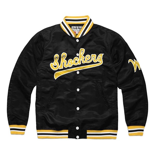 Charlie Hustle Wichita State Shockers Script Satin Varsity Jacket