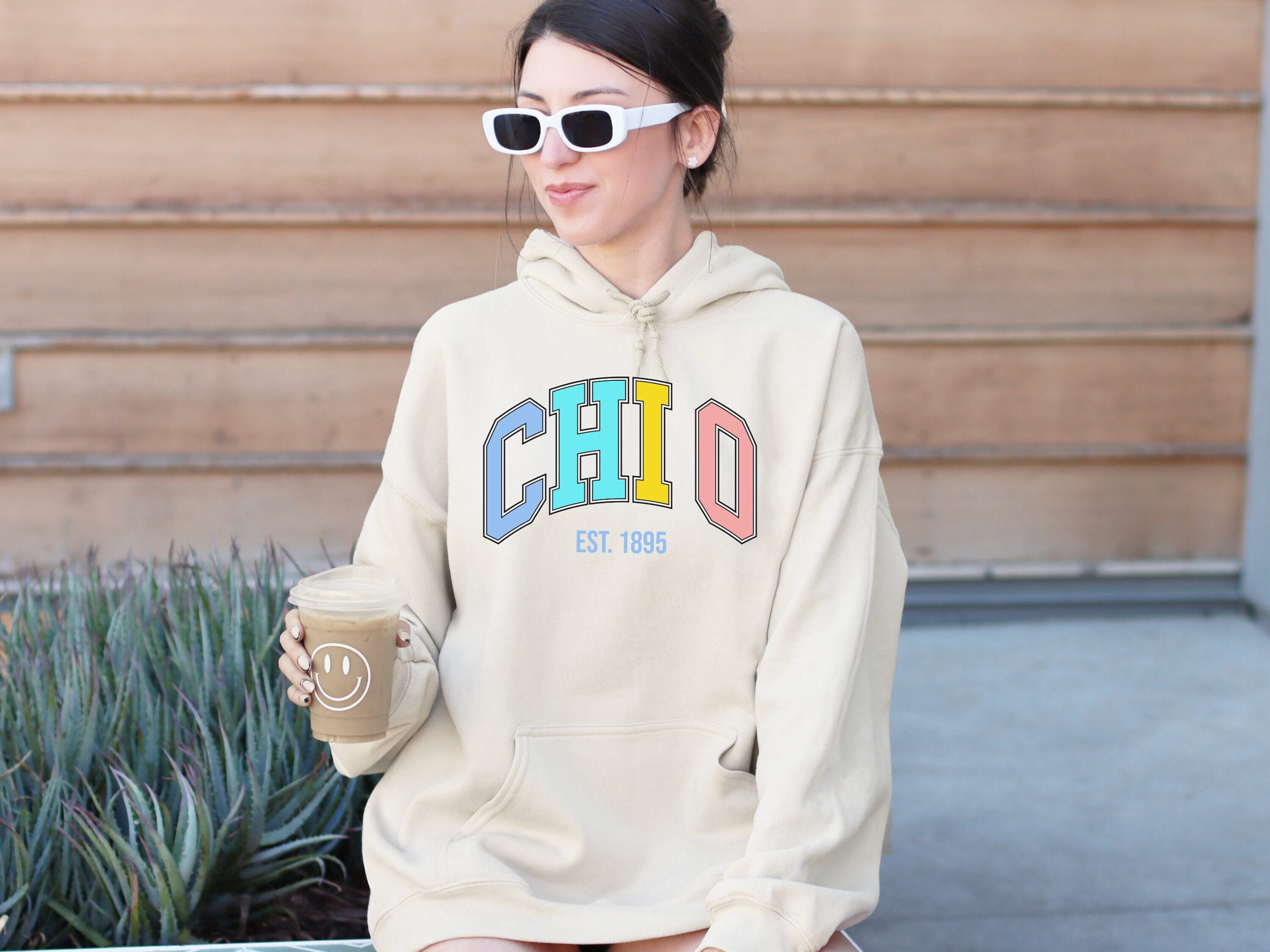 Chi Omega Hoodie Sweatshirt | Varsity Trendy O Sorority Jacket Big Little Greek Life Gift Comfy