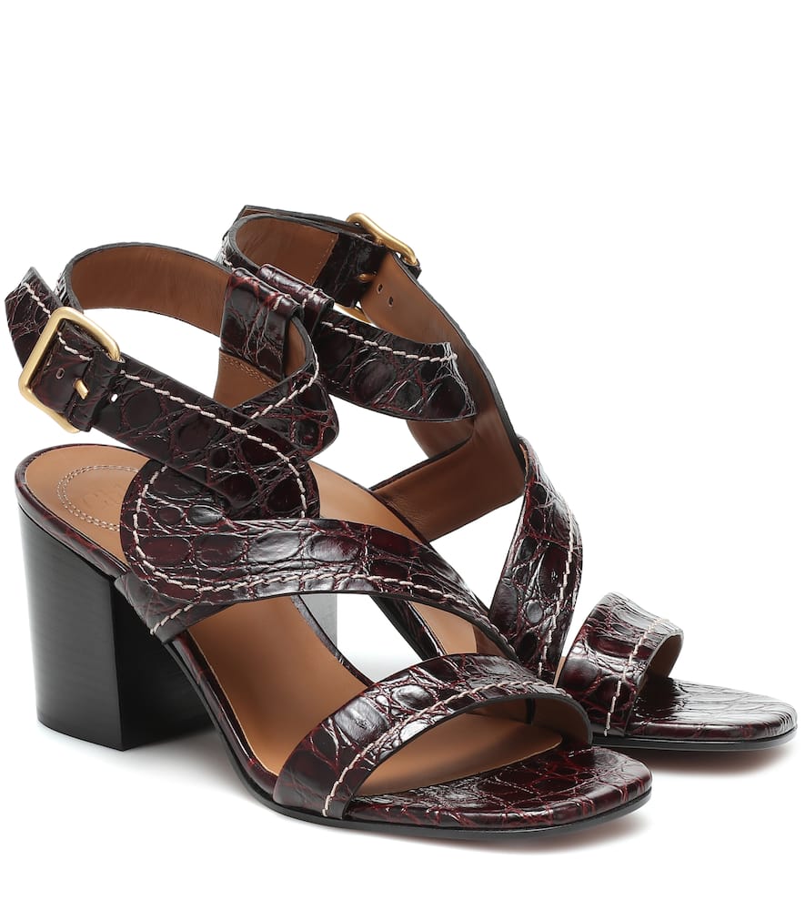 Chloé Candice croc-effect leather sandals