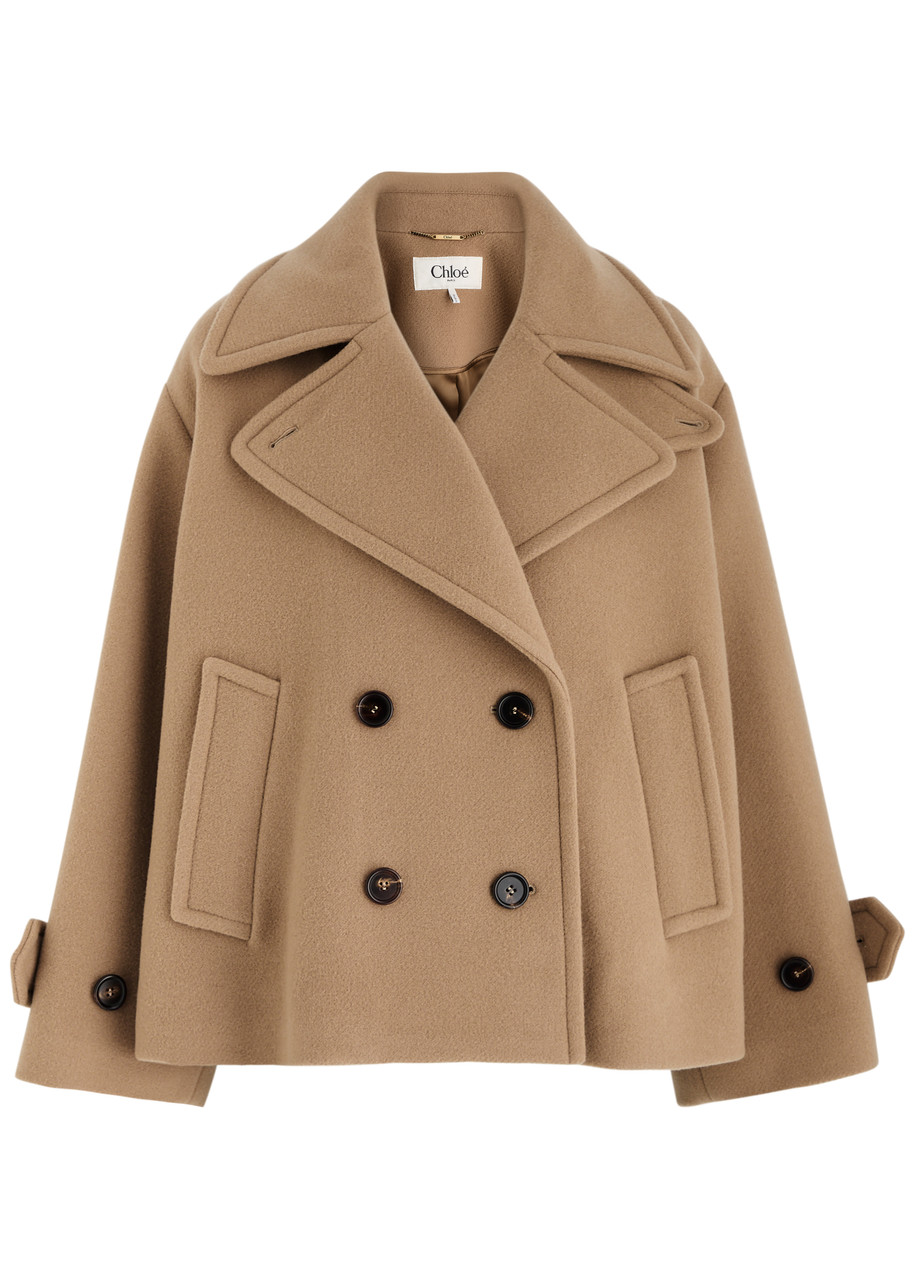 Chloe Double-breasted Wool-blend Coat - Brown - 36 (UK8 / S)