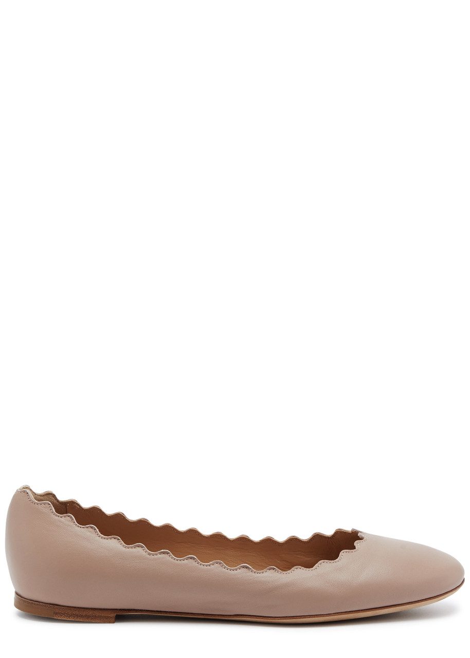 Chloe Lauren Leather Ballet Flats - Nude - 4