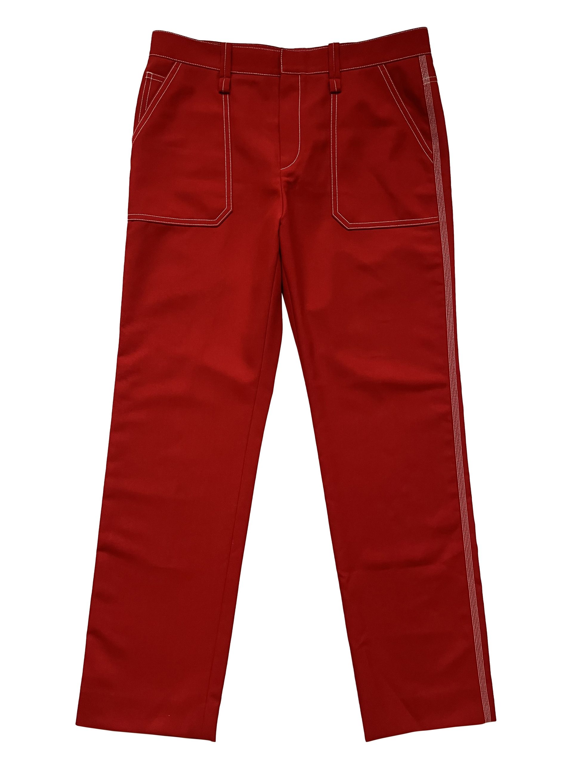 Chloe Poppy Red Utility Cargo Pants Trousers, Women's (Size 32)