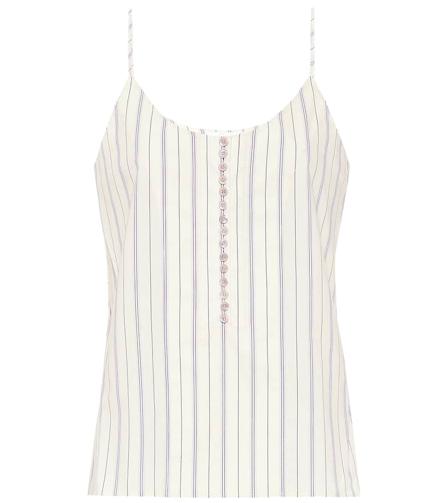 Chloé Striped cotton camisole