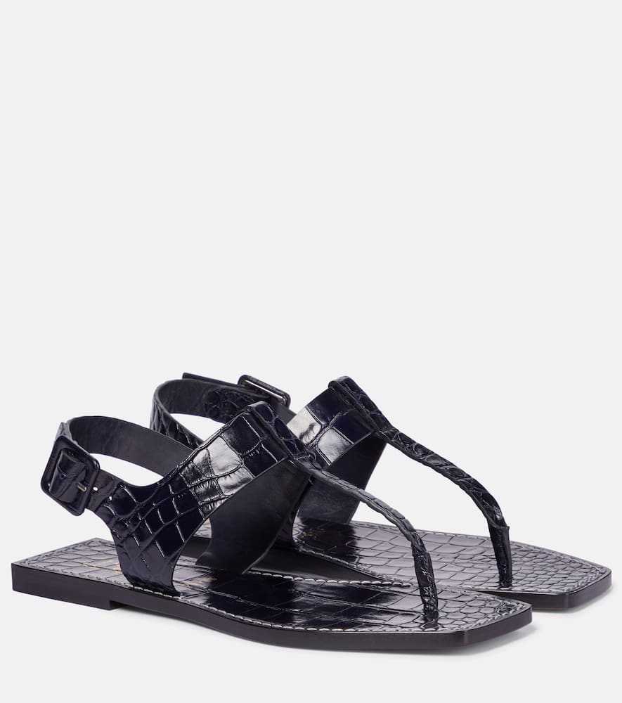 Christian Louboutin Cubongo croc-effect leather thong sandals