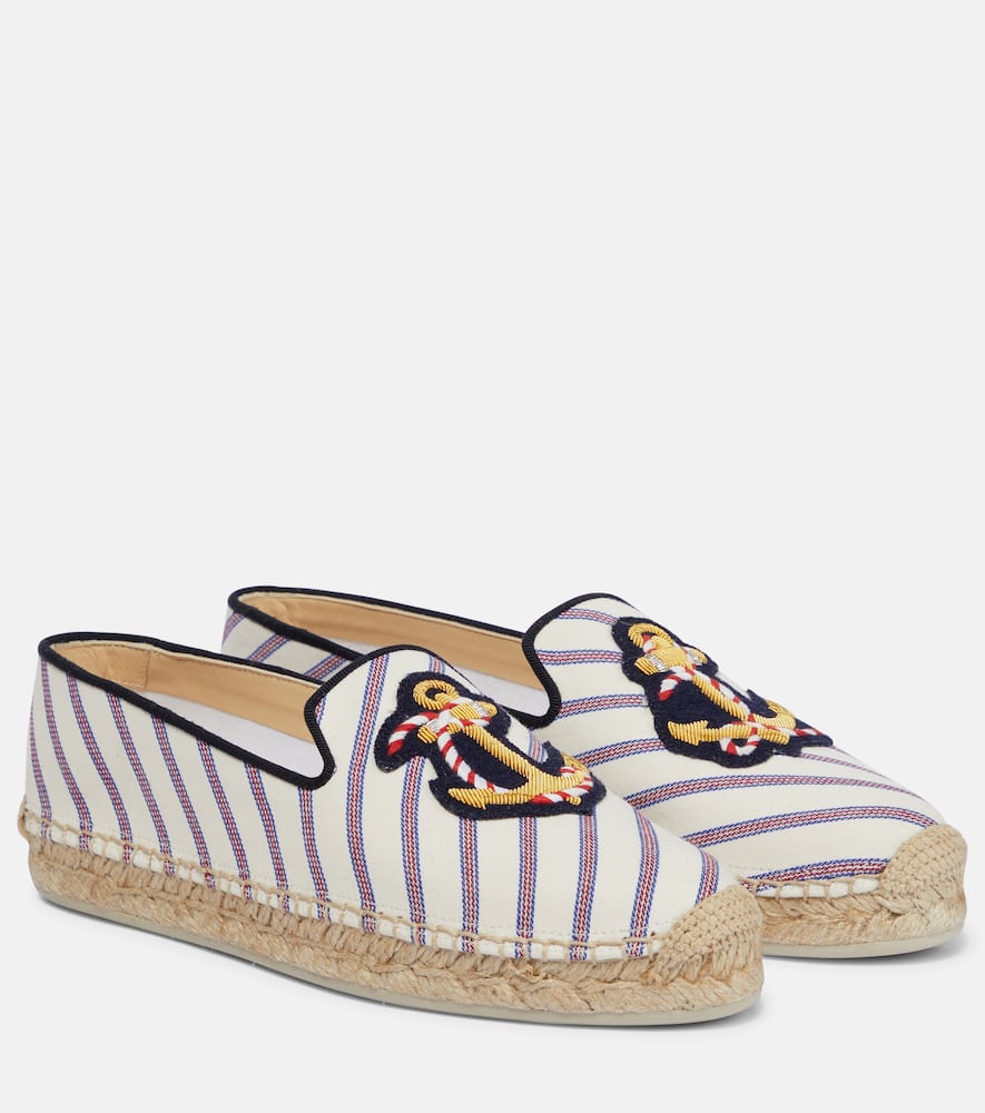 Christian Louboutin Loudmer Donna striped canvas espadrilles