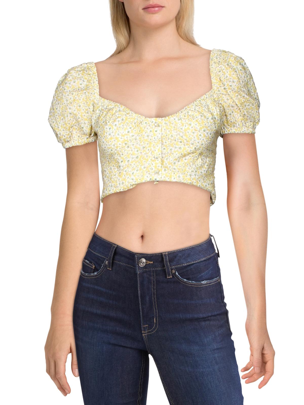 Christie Womens Floral Off-The-Shoulder Top