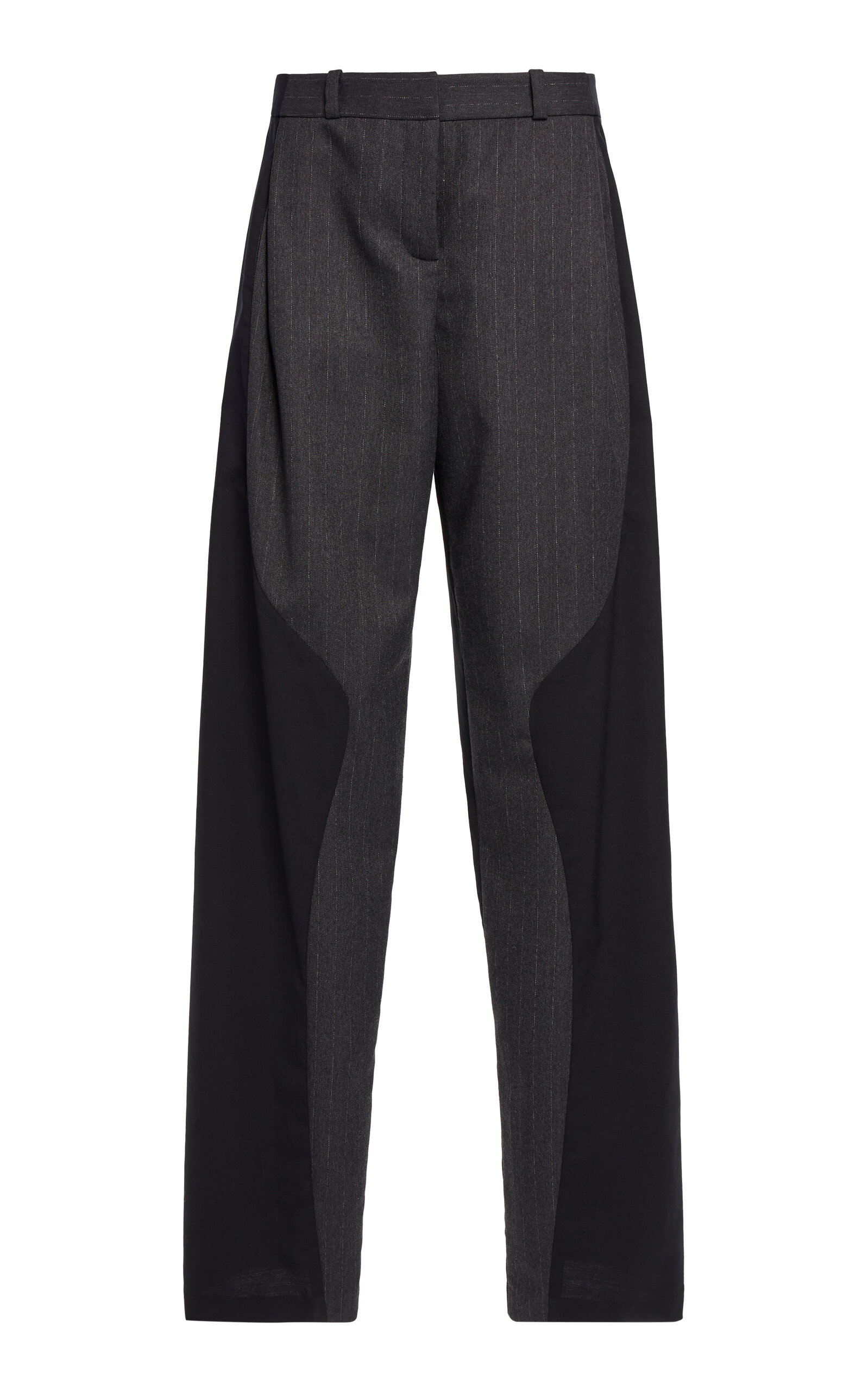 Christopher Esber - Torrent Pinstriped Low-Rise Straight-Leg Pants - Black - AU 12 - Only At Moda Operandi