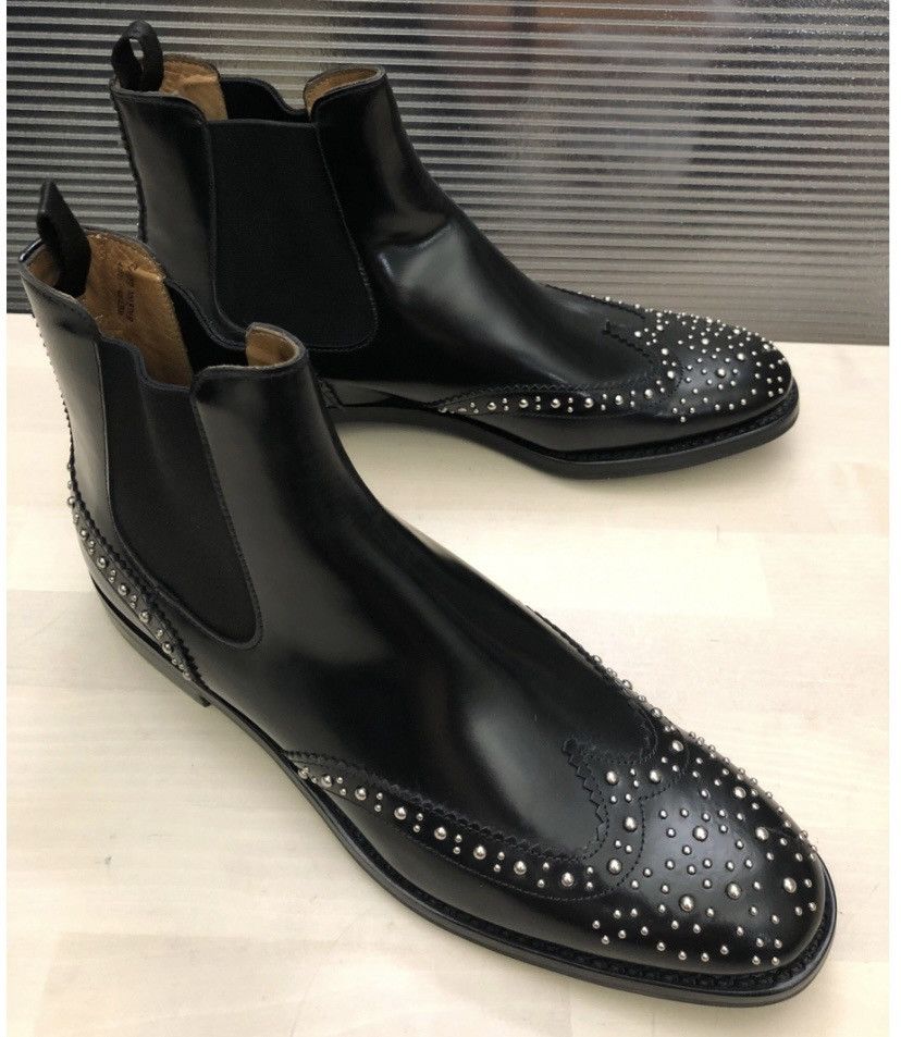 Churchs Church's Ketsby Met Stud Embellished Chelsea Boots 40.5 New in Black, Women's (Size 10.5)