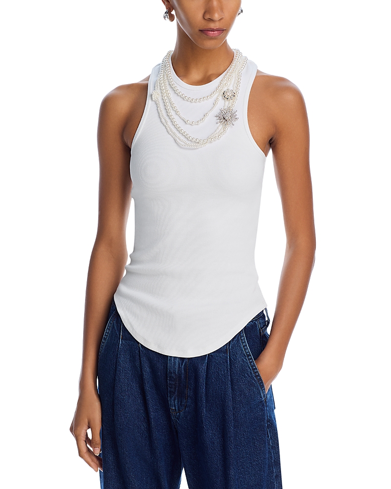 Cinq a Sept Lizzie Embellished Tank Top