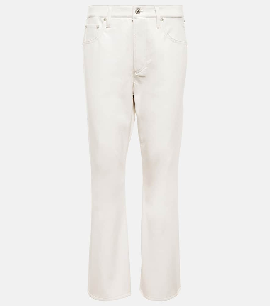 Citizens of Humanity Isola leather-blend cropped bootcut pants