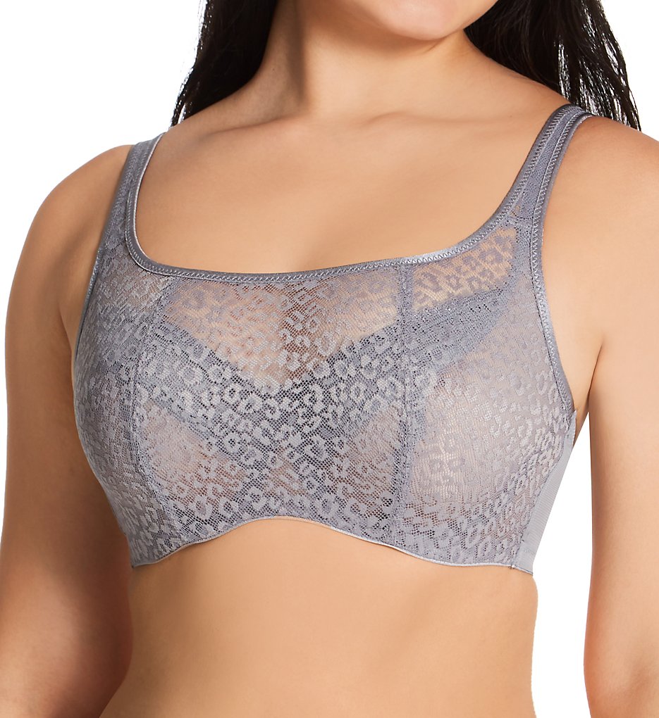 Cleo by Panache Women's Sofia Crop Top Balconnet Bra in Frost Grey | Size 28E | HerRoom.com