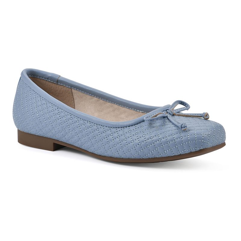 Cliffs by White Mountain Bessy Women's Ballet Flats, Size: 9 Wide, Carolina Blue Smo